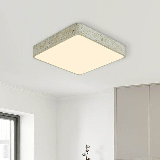 Pendantlightie-Modern Dimmable Resin Square Led Flush Mount-Flush Mount-15.7 in (40 cm)-Yellow