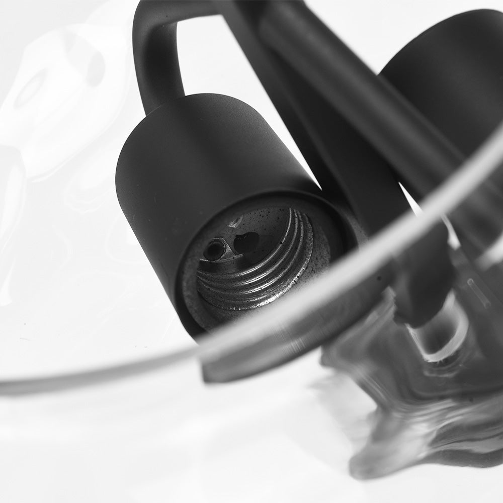 Pendantlightie-Modern Farmhouse 2-Light Water Glass Flush Mount-Flush Mount-Chrome-