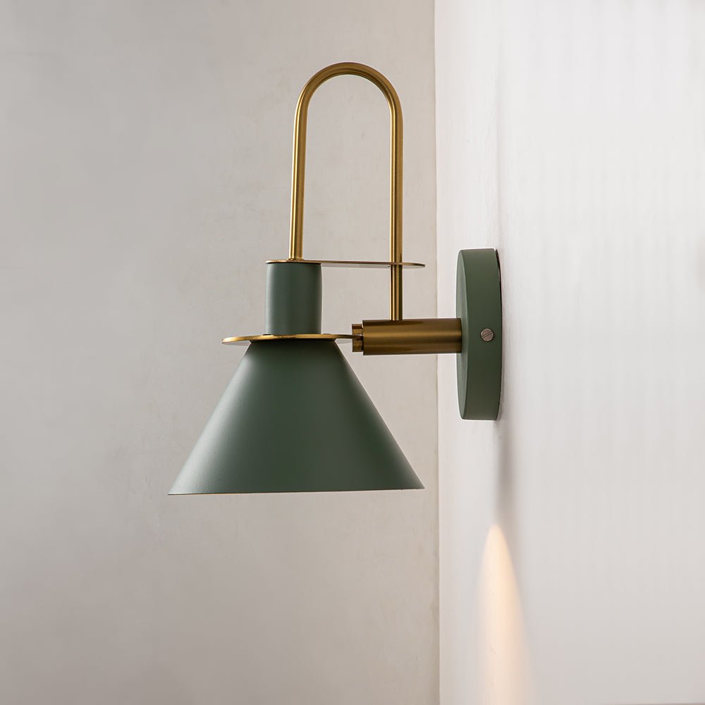 Pendantlightie-Modern Industrial 1-Light Cone Wall Light For Bedside-Wall Light-White-