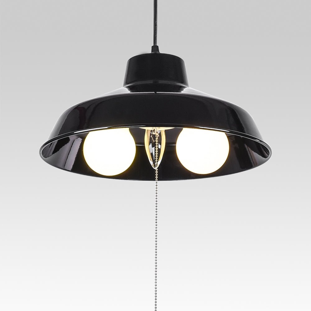 Pendantlightie-Modern Industrial 3-Light Dome Pendant Light-Pendants-Black-