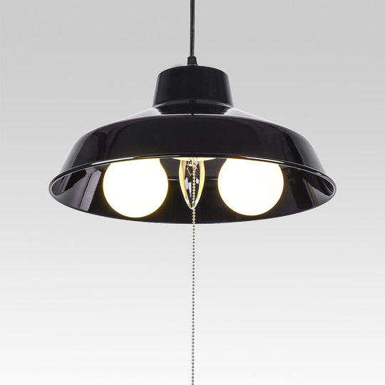 Pendantlightie-Modern Industrial 3-Light Dome Pendant Light-Pendants-Black-