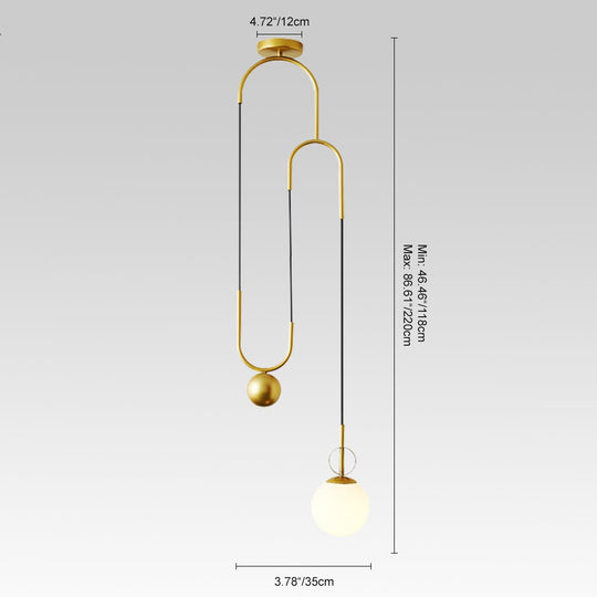 Pendantlightie-Modern Lifting Glass Globe Pendant Light-Pendants--