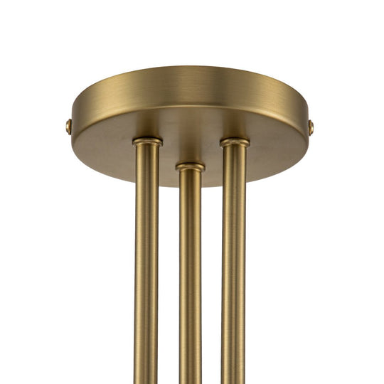 Pendantlightie-Modern Mid-Century 3-Light Sputnik Glass Semi Flush Mount-Semi Flush Mount-Nickel-