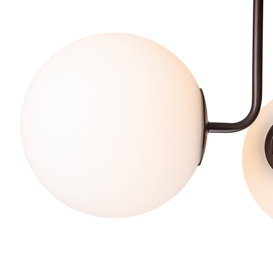 Pendantlightie-Modern Mid-Century 3-Light Sputnik Glass Semi Flush Mount-Semi Flush Mount-Nickel-