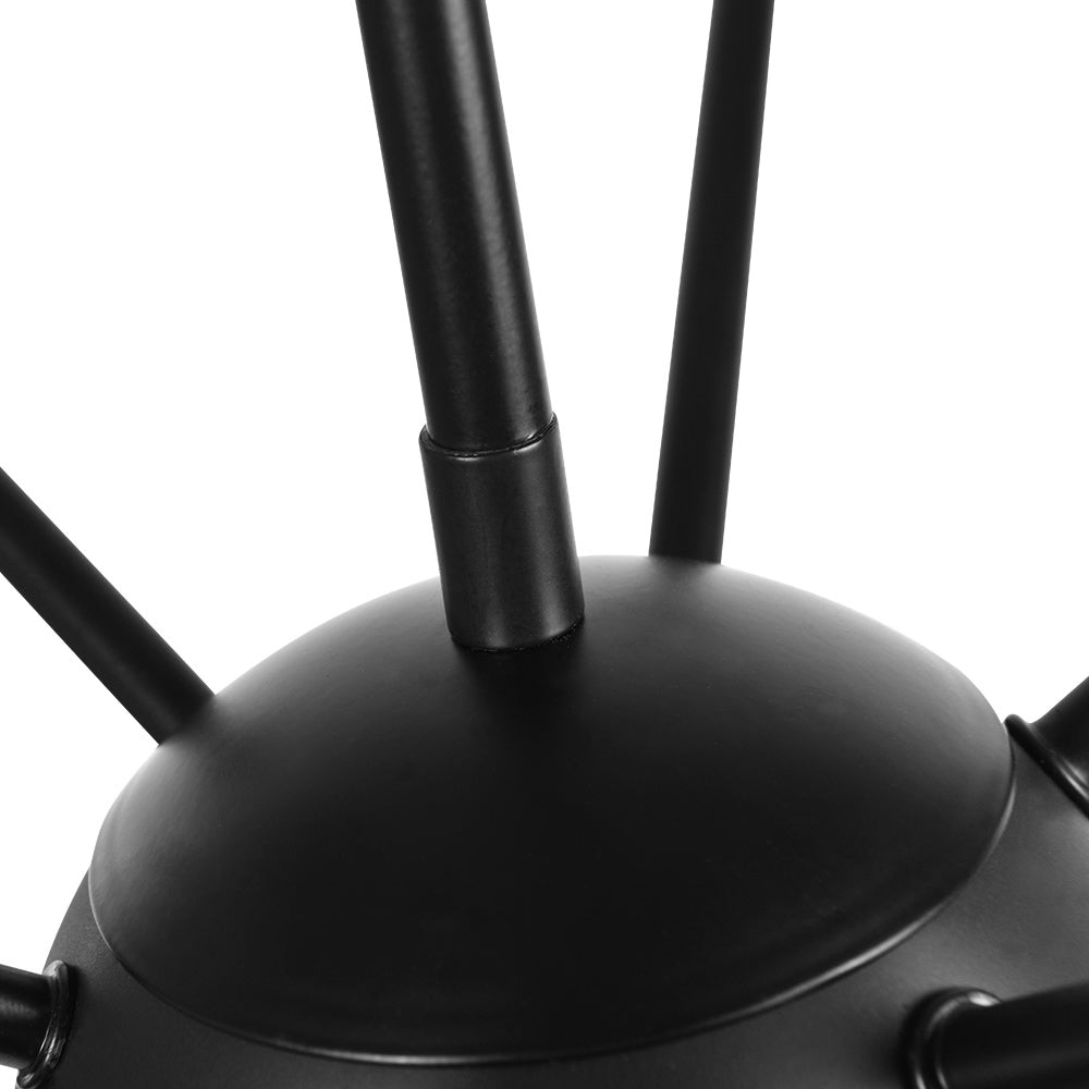 Pendantlightie-Modern Mid-Century Black Sputnik Chandelier-Chandeliers-20Lt-