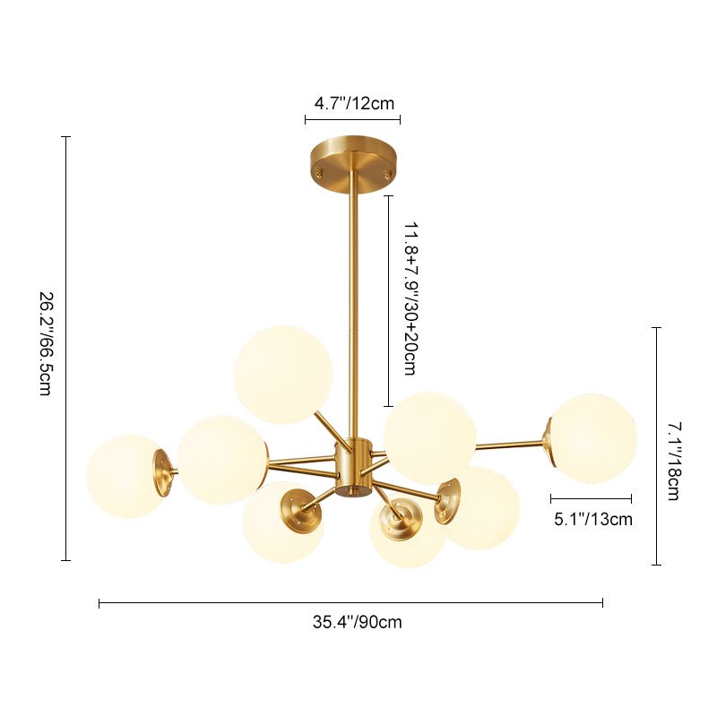 Pendantlightie-Modern Mid-Century Bubble Sputnik Chandelier-Chandeliers-6Lt-
