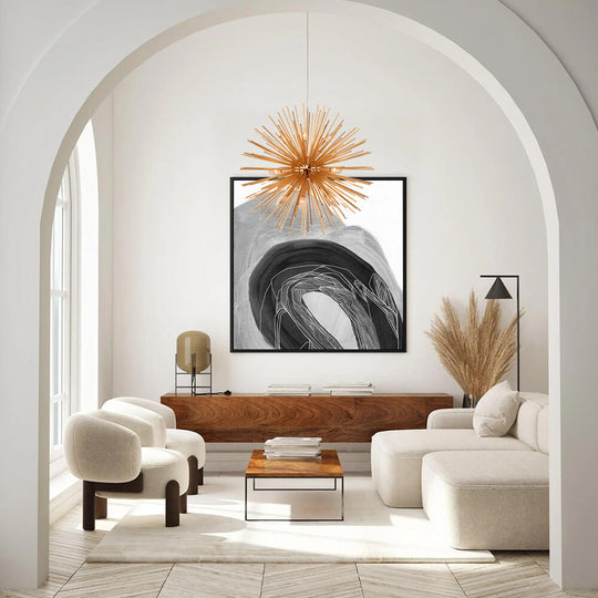 Pendantlightie-Modern Mid-Century Sunburst Sputnik Light Fixture-Chandeliers-8Lt-