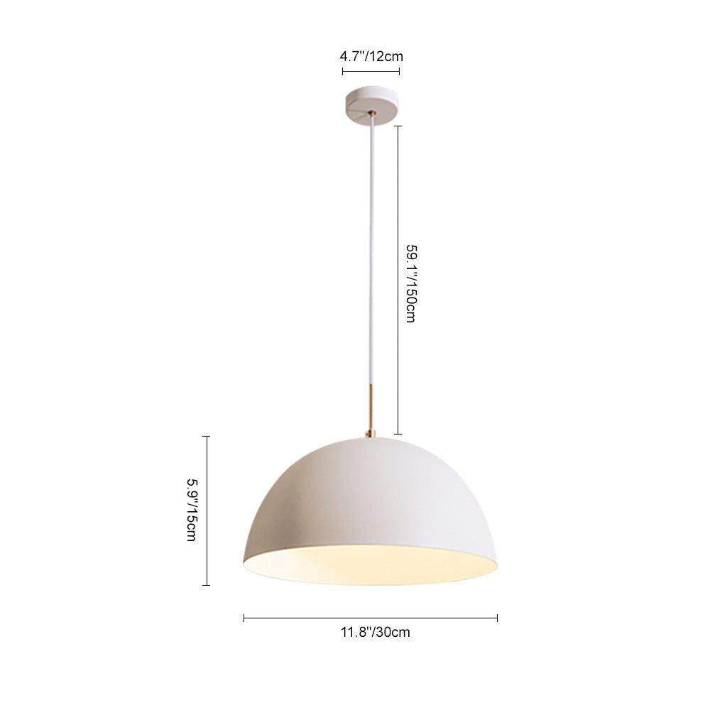 Pendantlightie-Modern Minimalist 1-Light White Dome Pendant Light-Pendants--