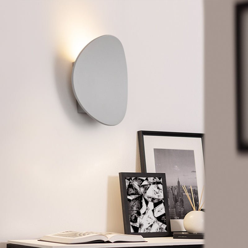 Pendantlightie-Modern Minimalist Curved Round Led Wall Sconce-Wall Light-White-