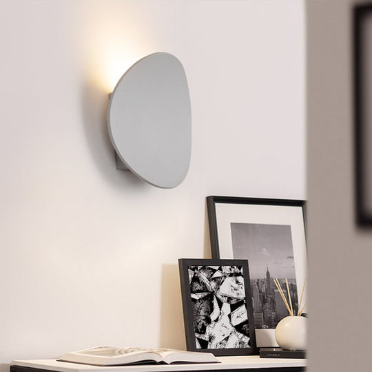 Pendantlightie-Modern Minimalist Curved Round Led Wall Sconce-Wall Light-White-