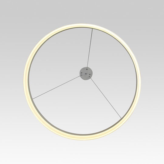 PendantLightie-Modern Minimalist Led Circle Light-Pendants-24 Inches-Warm White