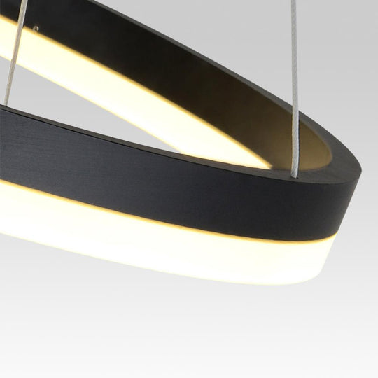 PendantLightie-Modern Minimalist Led Circle Light-Pendants-24 Inches-Warm White