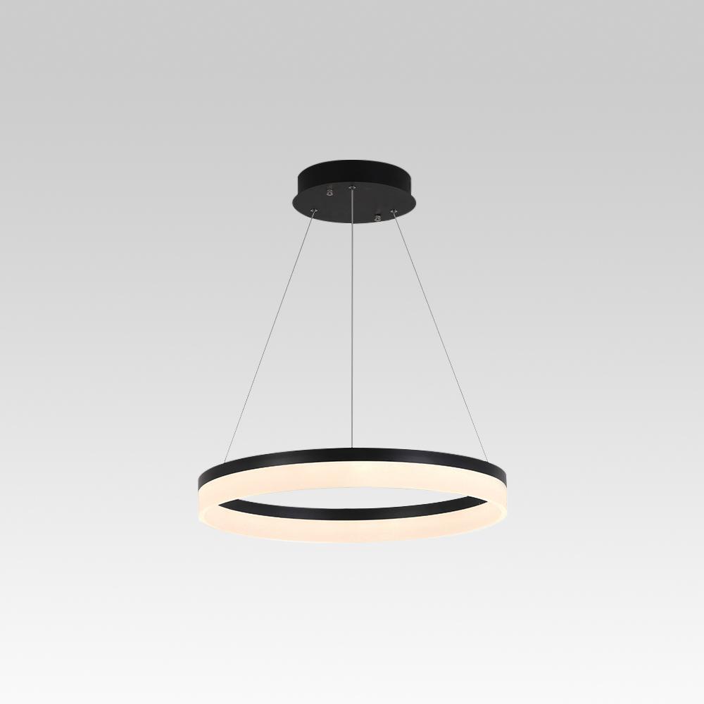 PendantLightie-Modern Minimalist Led Circle Light-Pendants-24 Inches-Warm White