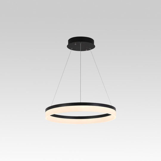 PendantLightie-Modern Minimalist Led Circle Light-Pendants-24 Inches-Warm White