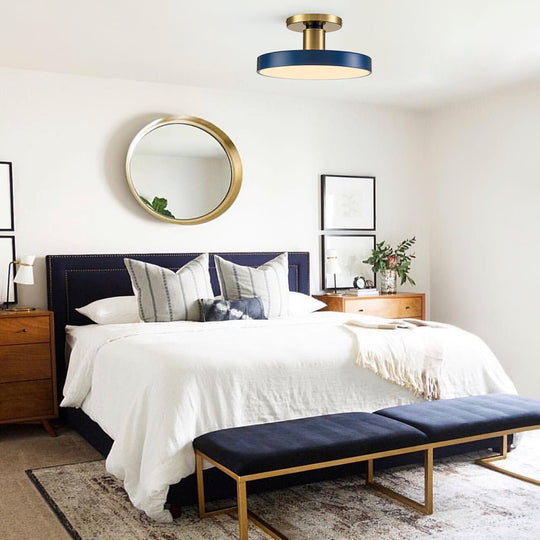 Pendantlightie-Modern Simple Round Led Semi Flush Mount-Semi Flush Mount--