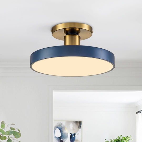 Pendantlightie-Modern Simple Round Led Semi Flush Mount-Semi Flush Mount--
