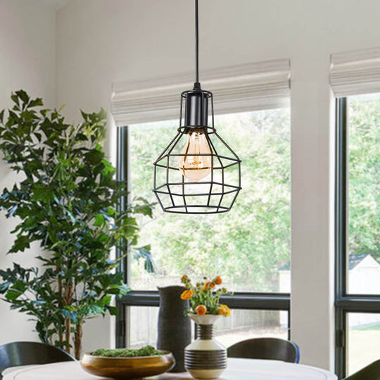 Pendantlightie-Modern Single Cage Pendant Light-Pendants--