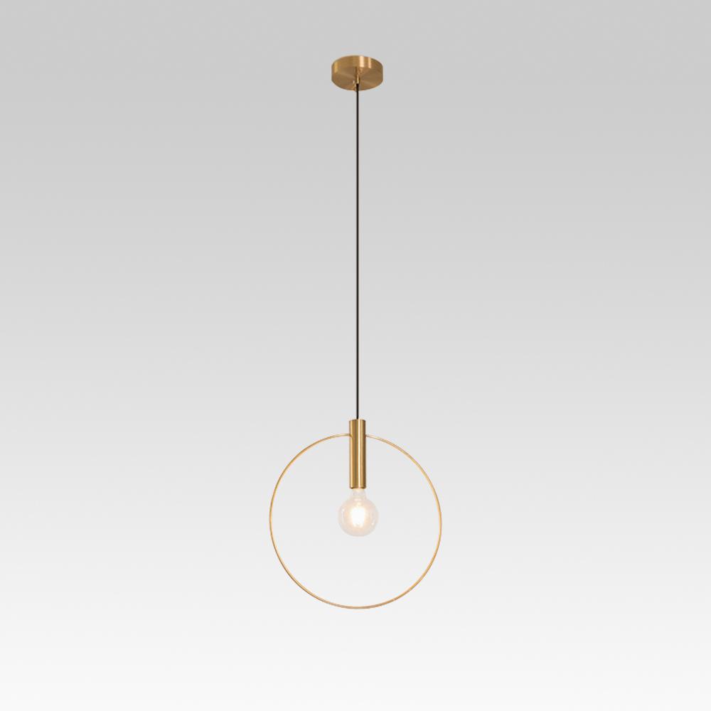 PendantLightie-Modern Single Ring Gold Pendant Light-Pendants-11''-