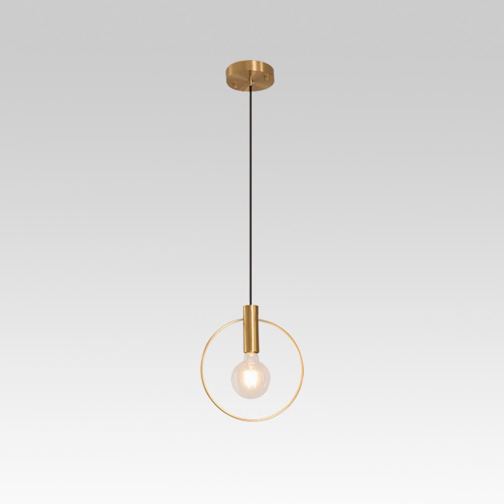 PendantLightie-Modern Single Ring Gold Pendant Light-Pendants-7''-