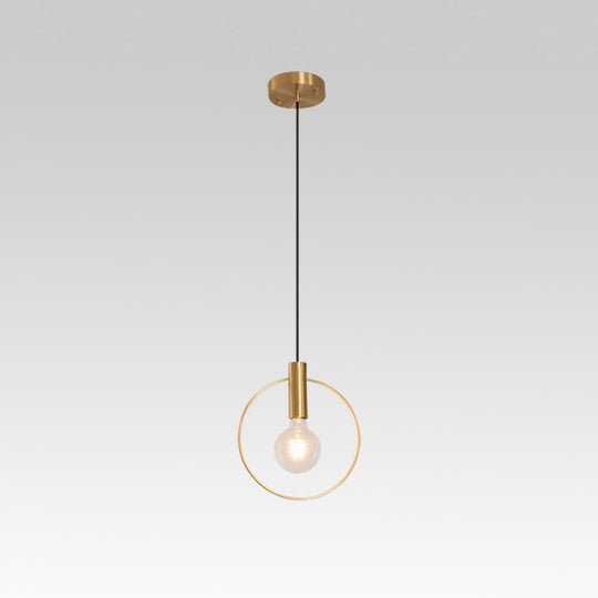 PendantLightie-Modern Single Ring Gold Pendant Light-Pendants-7''-