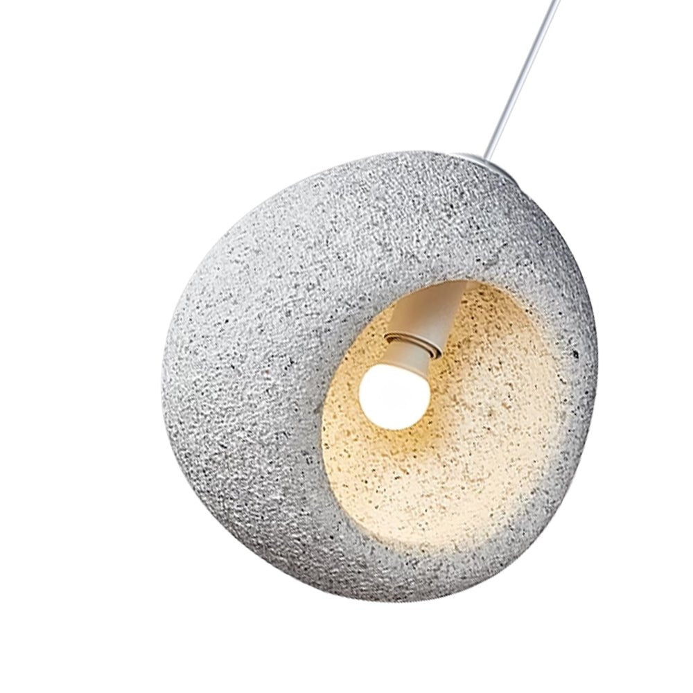 Pendantlightie-Nordic 1-Light Cave Shaped Wabi Sabi Pendant For Dining Table-Pendants-Red-