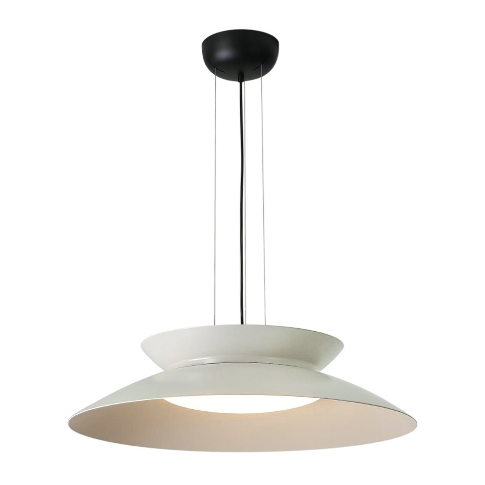 Pendantlightie-Nordic 1-Light Cone Led Saucer Pendant Light-Pendants-Cool White Light-White