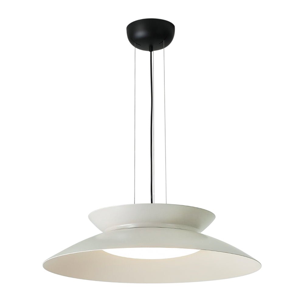 Pendantlightie-Nordic 1-Light Cone Led Saucer Pendant Light-Pendants-Cool White Light-White