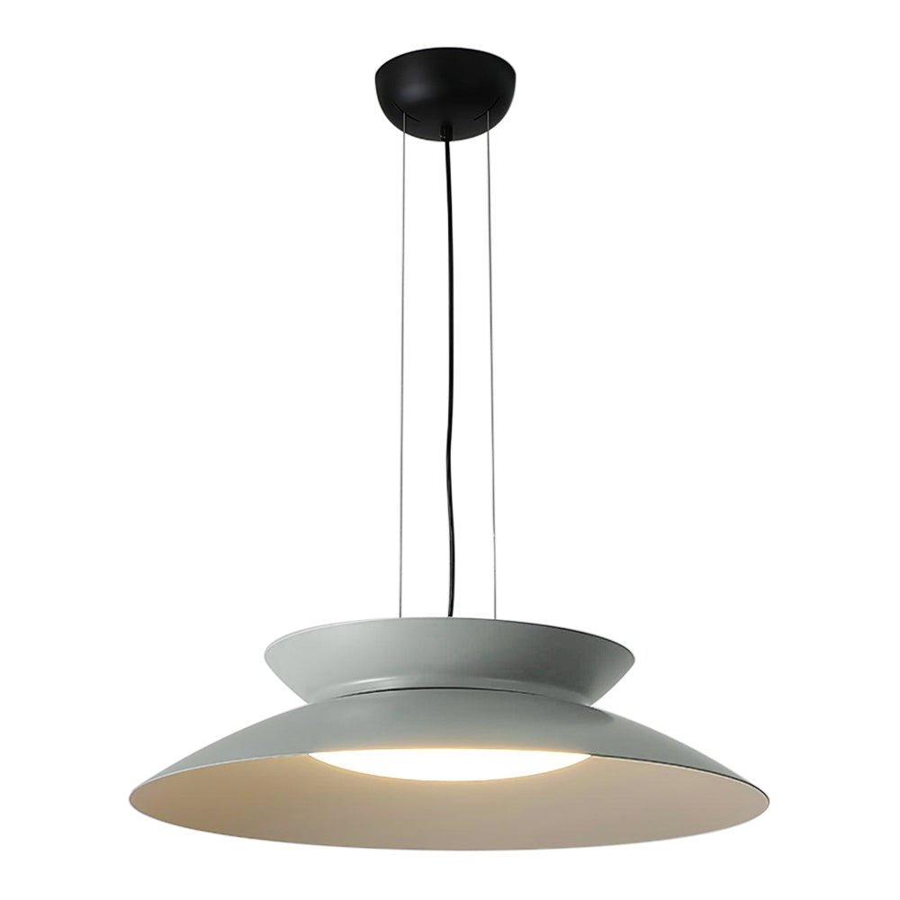 Pendantlightie-Nordic 1-Light Cone Led Saucer Pendant Light-Pendants-Cool White Light-White