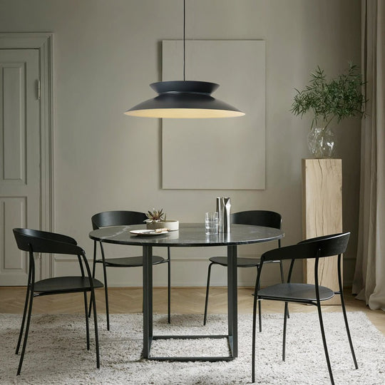 Pendantlightie-Nordic 1-Light Cone Led Saucer Pendant Light-Pendants-Warm White Light-White