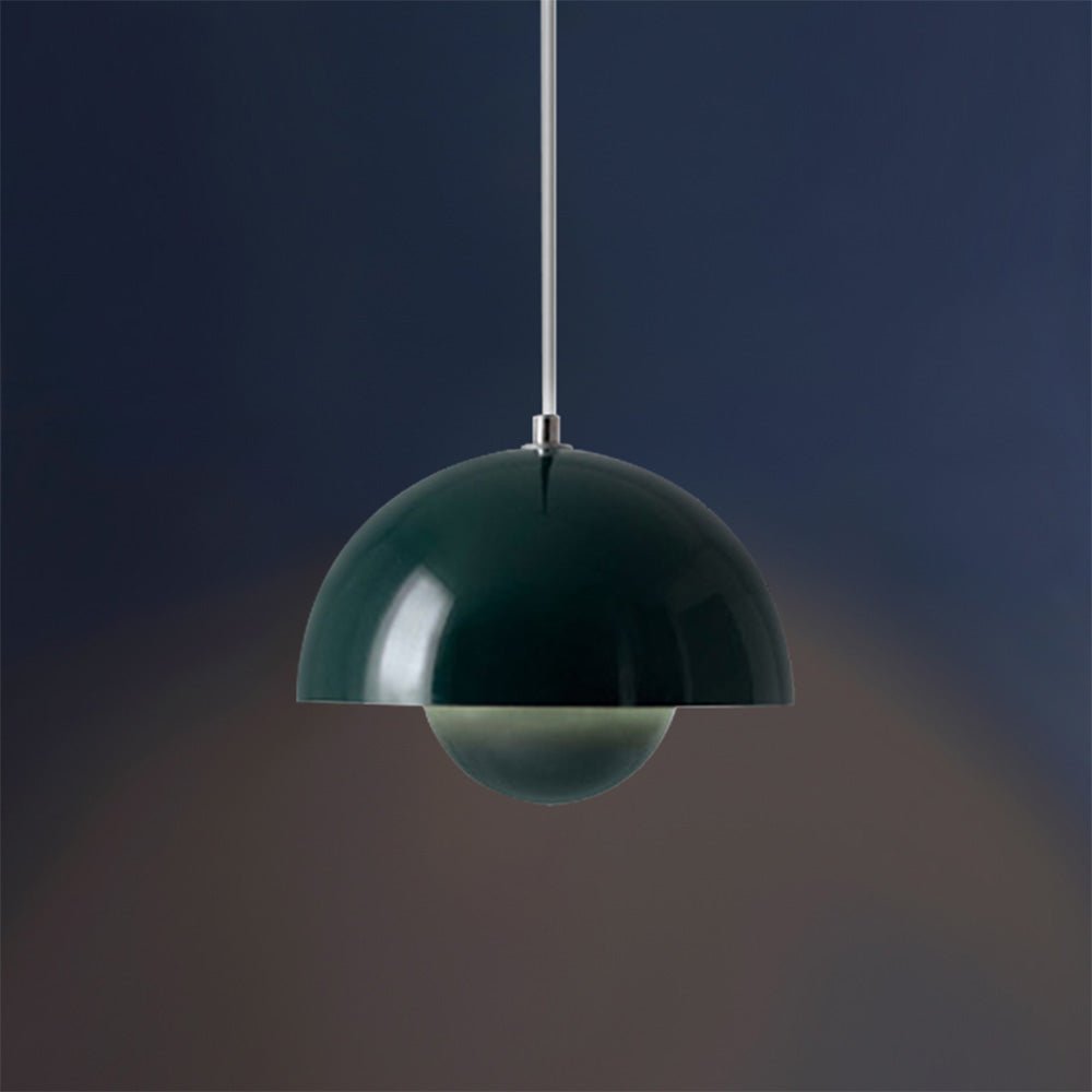 Pendantlightie-Nordic 1-Light Danish Design Flower Mushroom Pendant Light For Kitchen-Pendants-Black-