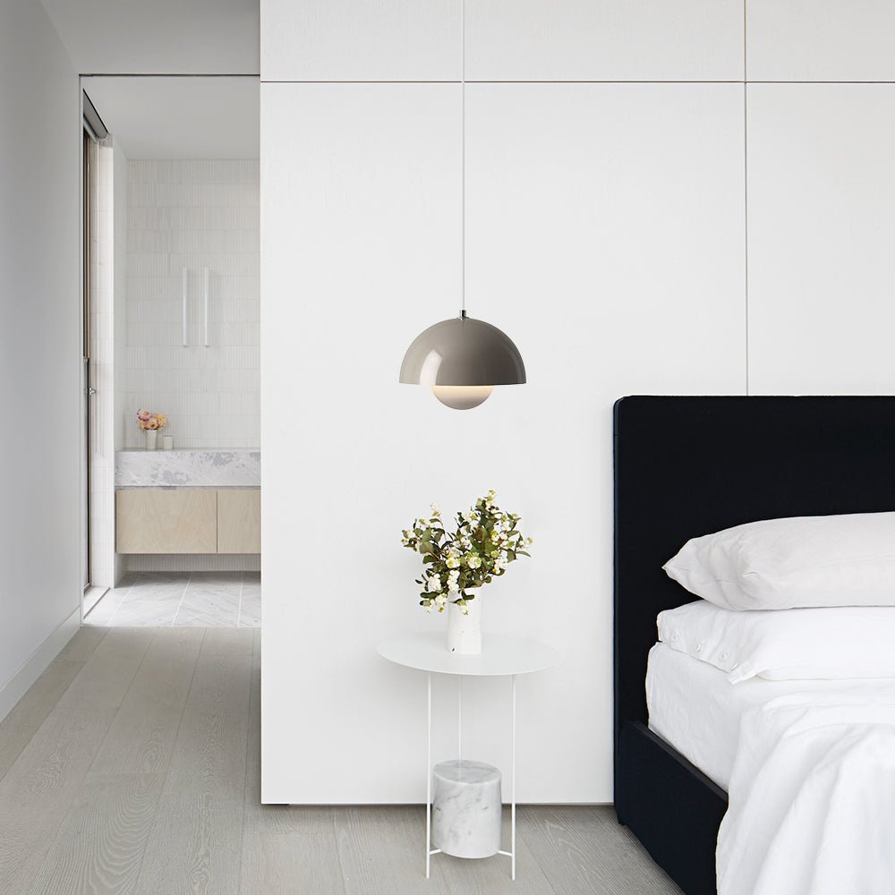 Pendantlightie-Nordic 1-Light Danish Design Flower Mushroom Pendant Light For Kitchen-Pendants-Gray-