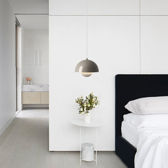 Pendantlightie-Nordic 1-Light Danish Design Flower Mushroom Pendant Light For Kitchen-Pendants-Gray-