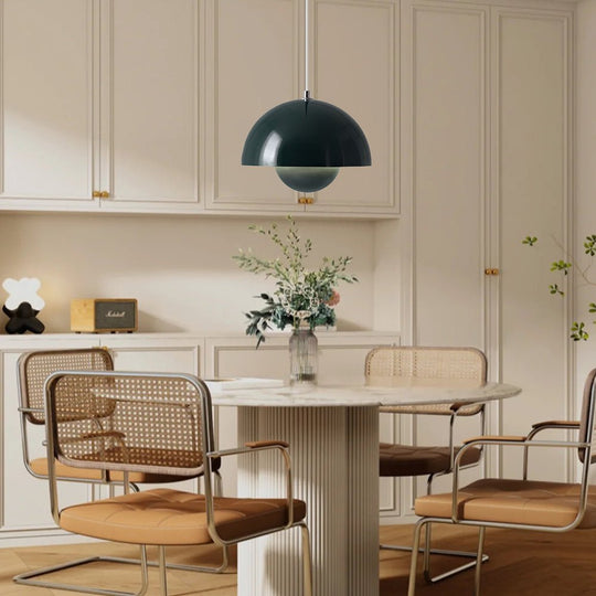 Pendantlightie-Nordic 1-Light Danish Design Flower Mushroom Pendant Light For Kitchen-Pendants-White-