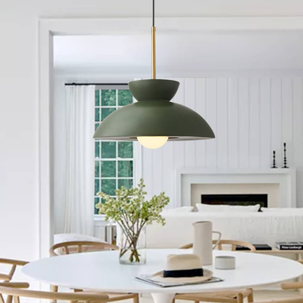 Pendantlightie-Nordic 1-Light Resin Dome Pendant For Kitchen Island-Pendants-Green-