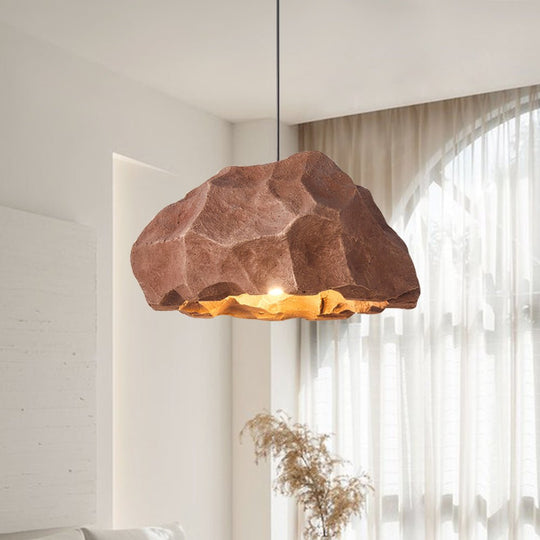 Pendantlightie-Nordic 1-Light Rock Shape Pendant Light-Pendants-Red-