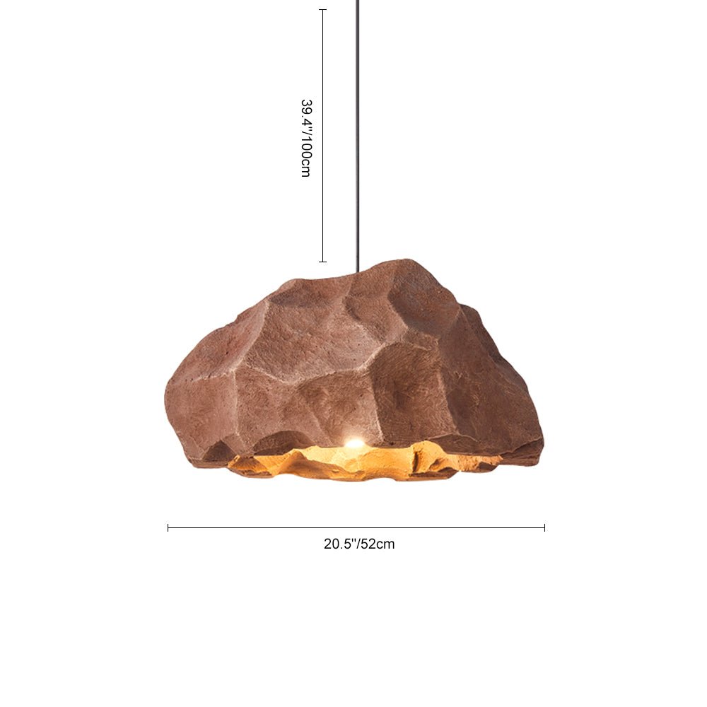 Pendantlightie-Nordic 1-Light Rock Shape Pendant Light-Pendants-White-
