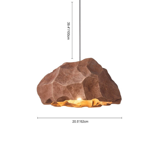 Pendantlightie-Nordic 1-Light Rock Shape Pendant Light-Pendants-White-