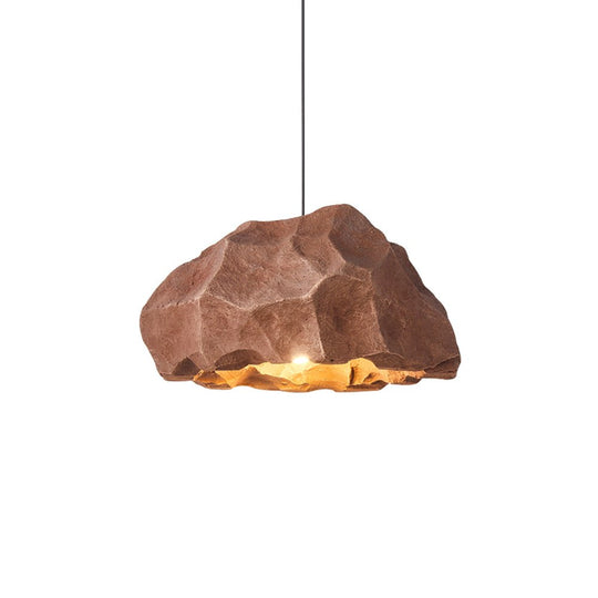 Pendantlightie-Nordic 1-Light Rock Shape Pendant Light-Pendants-White-