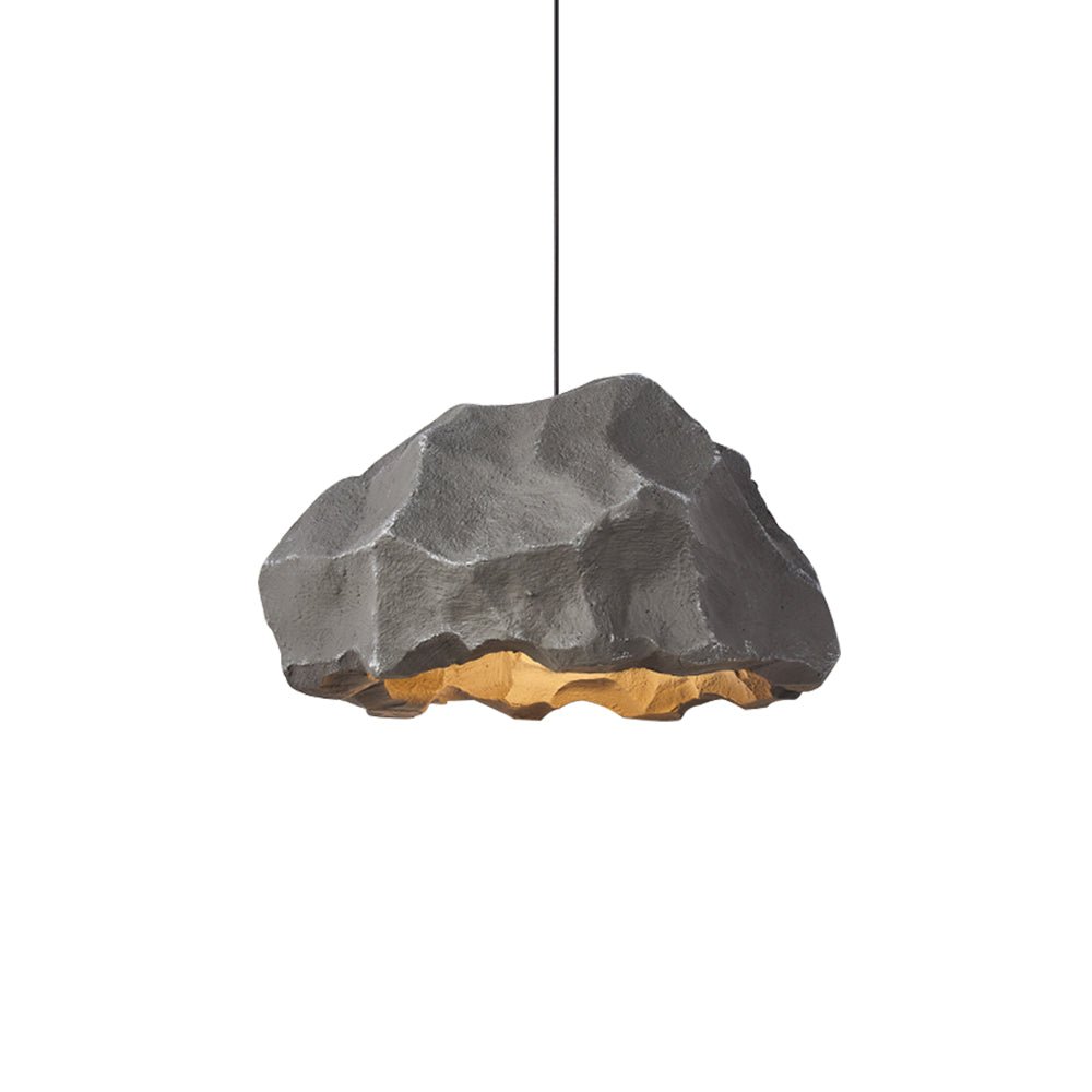 Pendantlightie-Nordic 1-Light Rock Shape Pendant Light-Pendants-White-