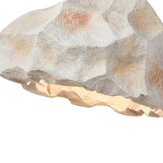 Pendantlightie-Nordic 1-Light Rock Shape Pendant Light-Pendants-White-