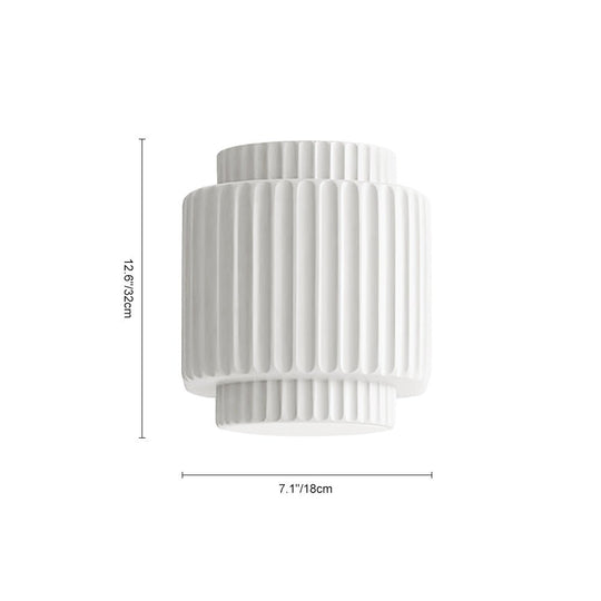 Pendantlightie-Nordic Cream Style 1-Light Cylinder Layer Wall Light-Wall Light-Green-