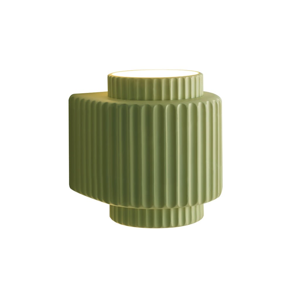 Pendantlightie-Nordic Cream Style 1-Light Cylinder Layer Wall Light-Wall Light-Green-