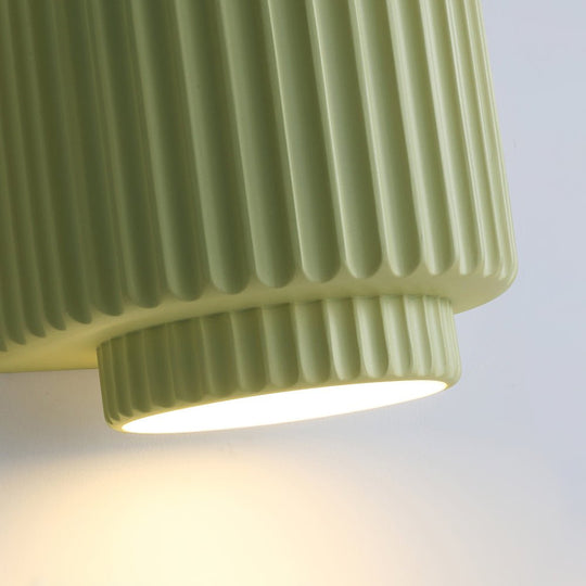 Pendantlightie-Nordic Cream Style 1-Light Cylinder Layer Wall Light-Wall Light-Green-