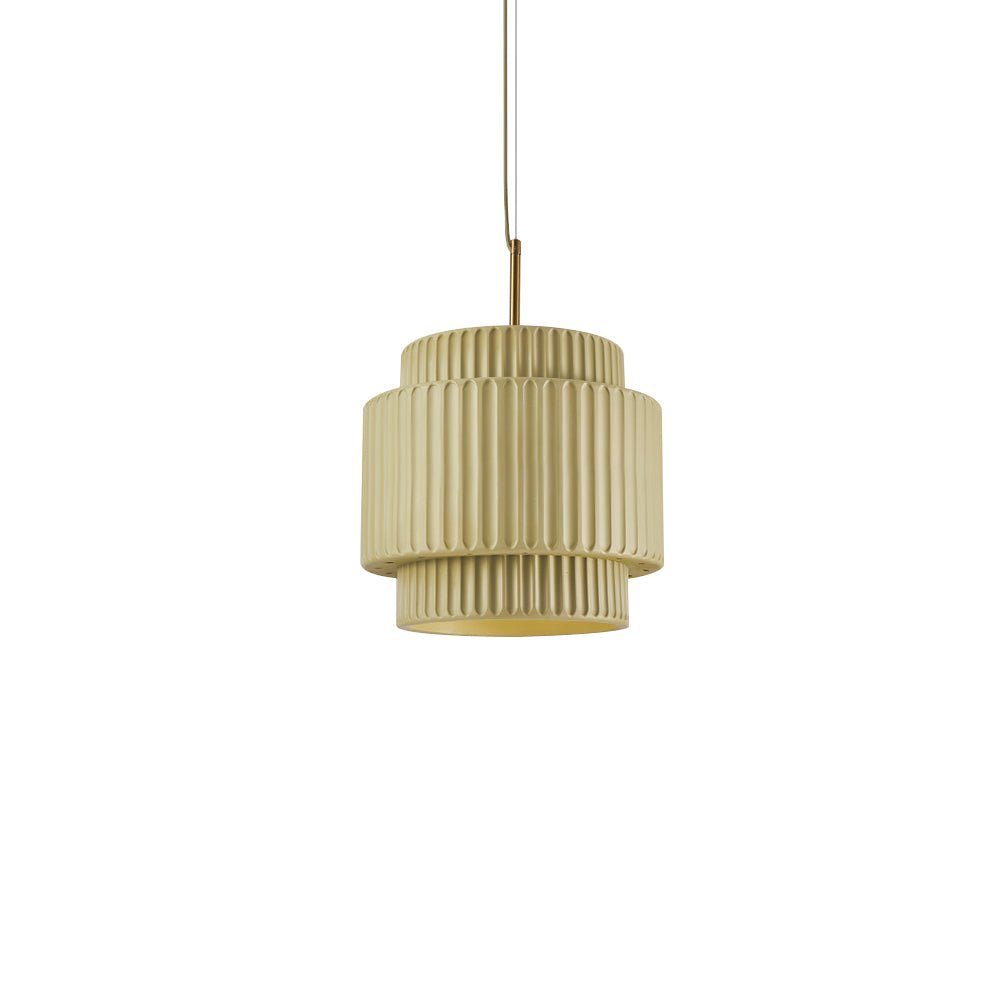 Pendantlightie-Nordic Cream Style 1-Light Drum Layer Pendant Light-Pendants-Green-