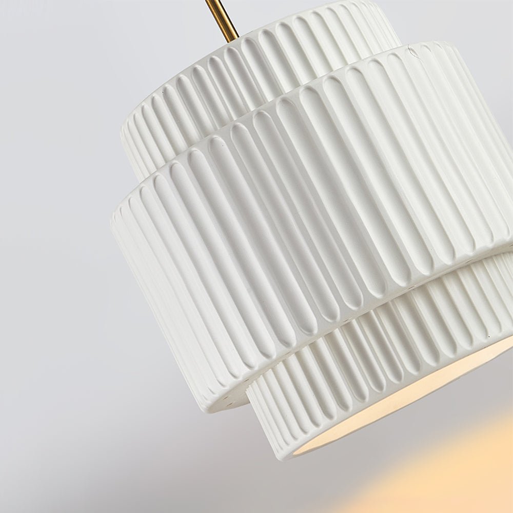 Pendantlightie-Nordic Cream Style 1-Light Drum Layer Pendant Light-Pendants-Green-