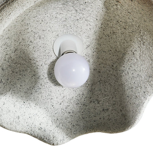Pendantlightie-Nordic Handmade 1-Light Speckled Dome Wabi Sabi Pendant-Pendants-Light Gray-