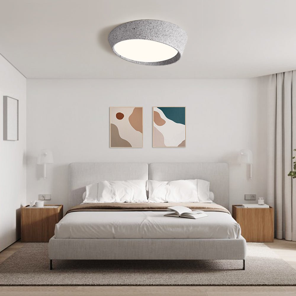 Pendantlightie-Nordic Led Half Moon Shaped Flush Ceiling Light For Living Room-Flush Mount-Black-Warm White Light