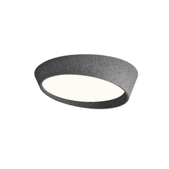 Pendantlightie-Nordic Led Half Moon Shaped Flush Ceiling Light For Living Room-Flush Mount-Black-Warm White Light