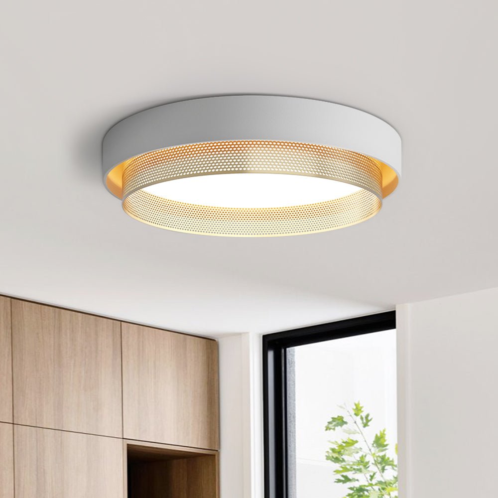 Nordic Minimalist Hollow Design Round Led Ceiling Light, Bedroom