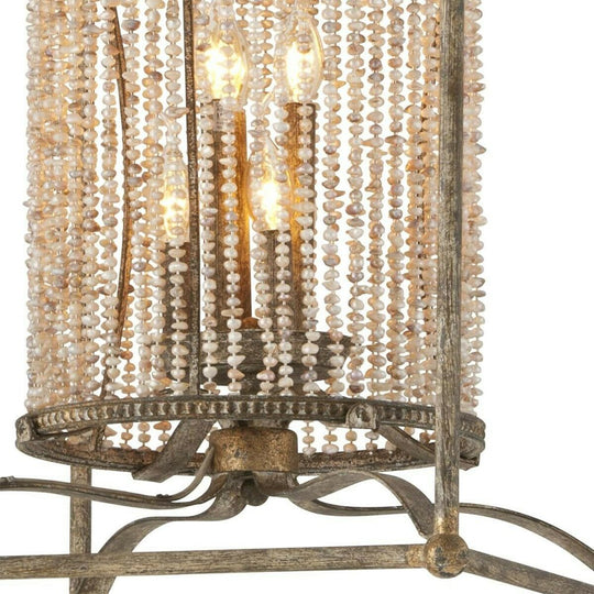 Pendantlightie-Retro 4-Light Rustic Lantern Chandelier-Chandeliers--